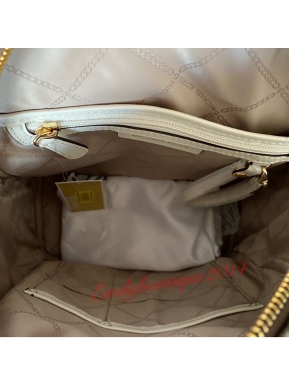 NWT Michael Kors Retail Rhea Zip Signature Rose Flowers Print Bag Backpack - Picture 9 of 9